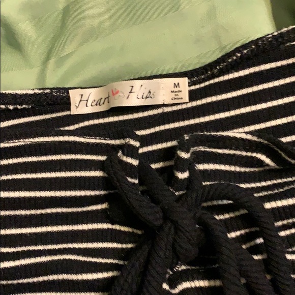 Heart&Hips Striped Crop Top - Picture 2 of 4
